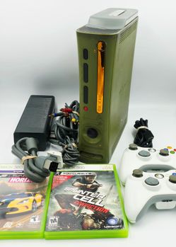 Microsoft Xbox 360 Halo 3 Special Edition Green & Gold Console Bundle - Tested