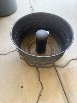 METAL STORAGE HOSE POT