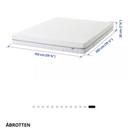 Abrotten Queen Mattress Medium Firm- IKEA