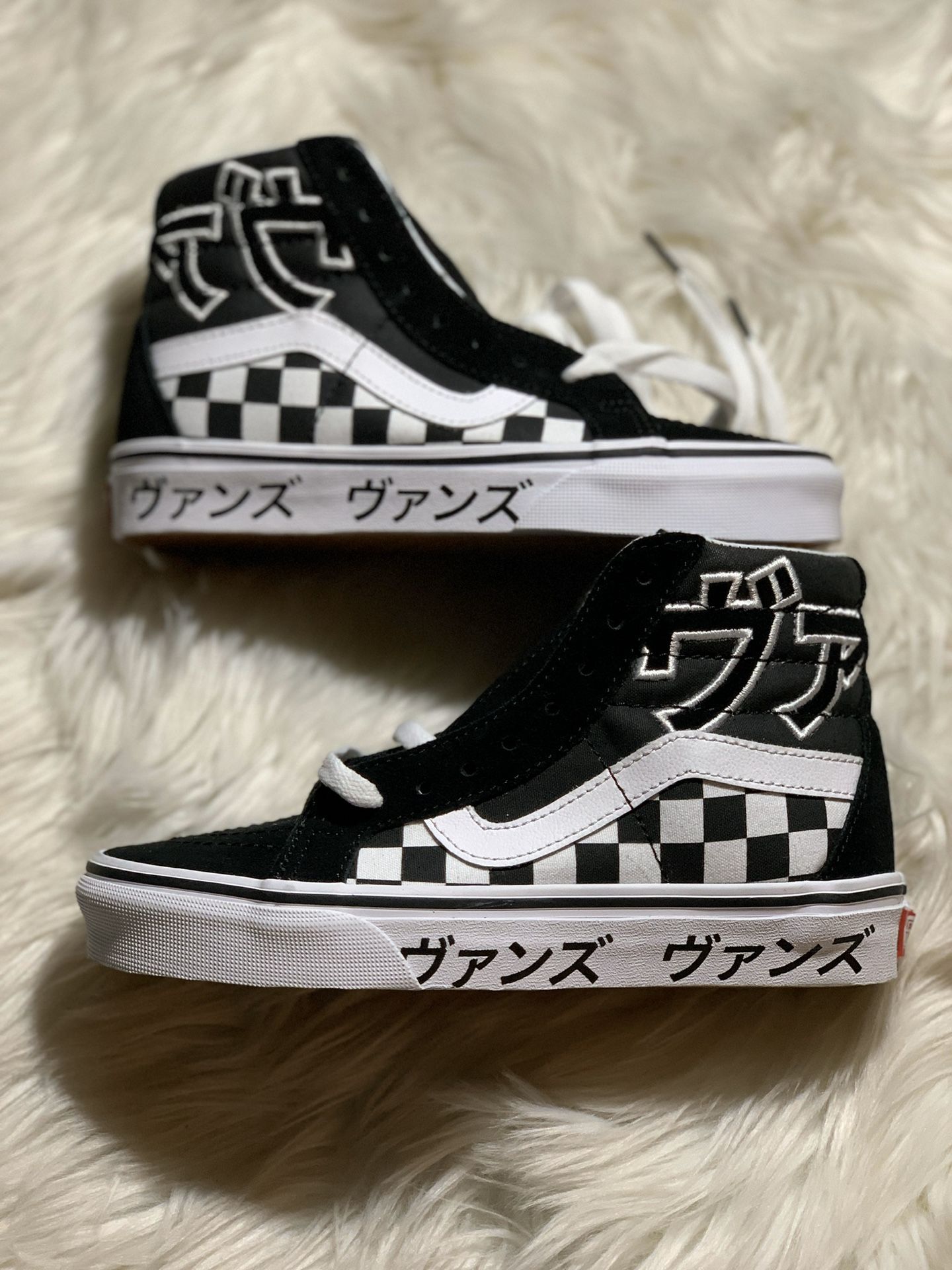 Vans SK8-HI Reissue 'Japanese Type' Typography Checkerboard Mens Sz 4, 5.5, & 6