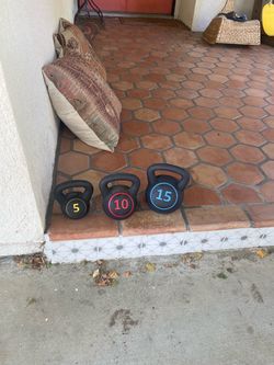Kettlebell Set 5, 10, and 15 lbs