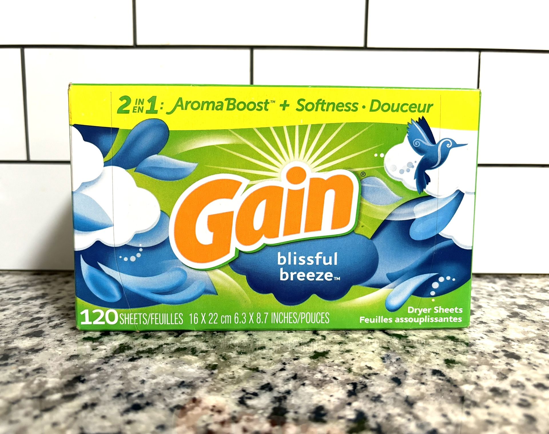 Gain Blissful Breeze Laundry Dryer Sheets 120 ct