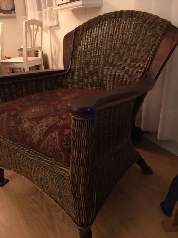 Pier 1 Wood And Wicker Chair For Sale In Venice Fl Offerup