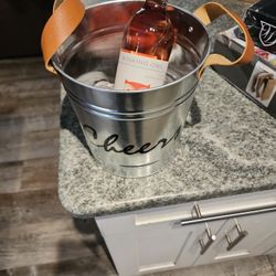 Ice Bucket   CHEERS  put Your Wine Bottle In To Keep Chilled   Read Description 