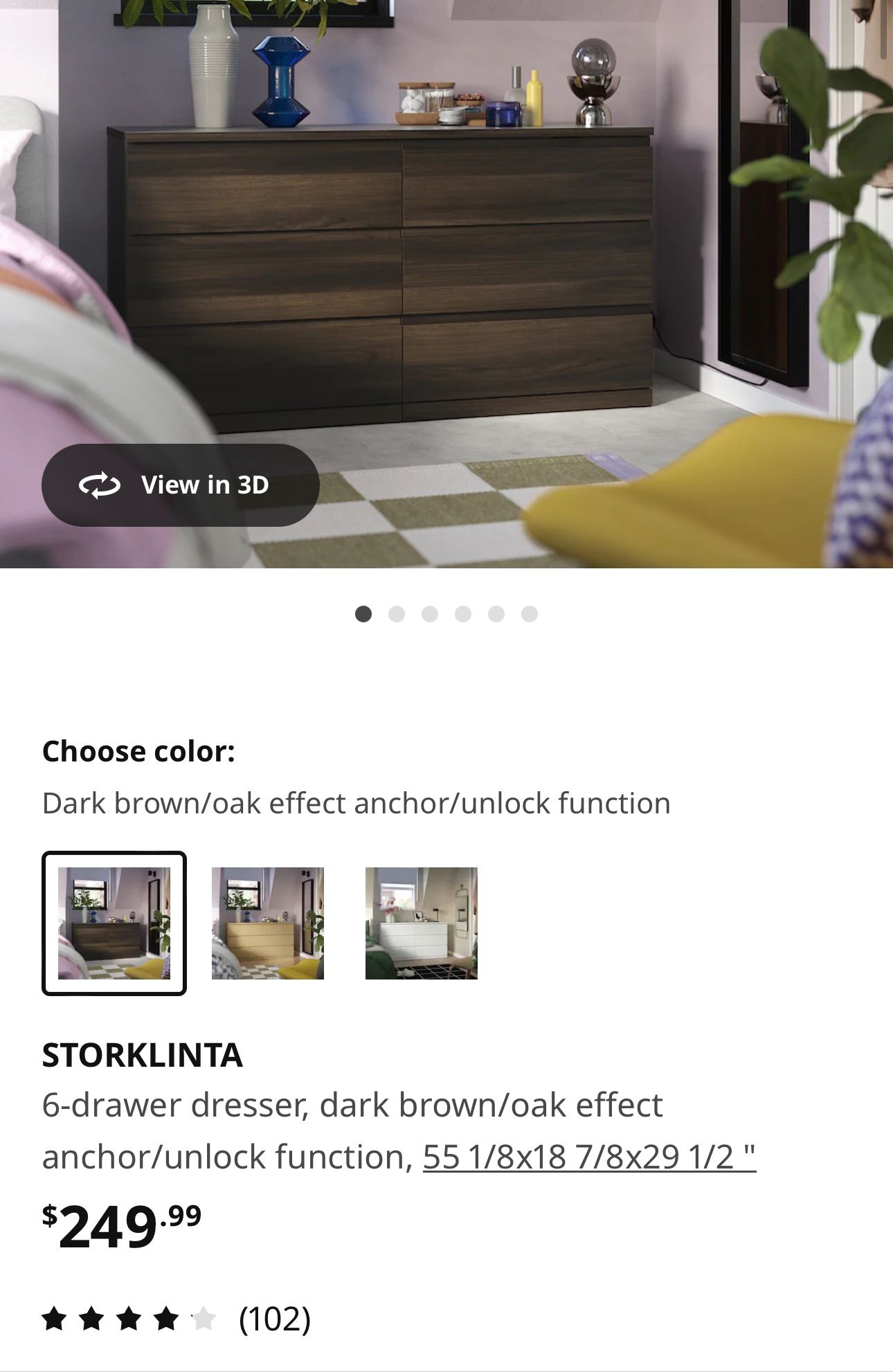 SALE! Pick Up Today! IKEA 6 Drawer Dresser Great Conditions