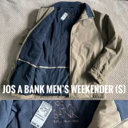 New Jos. A. Bank Men’s Tan Light-Weight Weekender/Jacket (S)