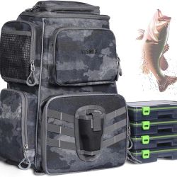 Vismix Camo Large Tackle BOX With Storage For BOX And Rods Reel Cammo