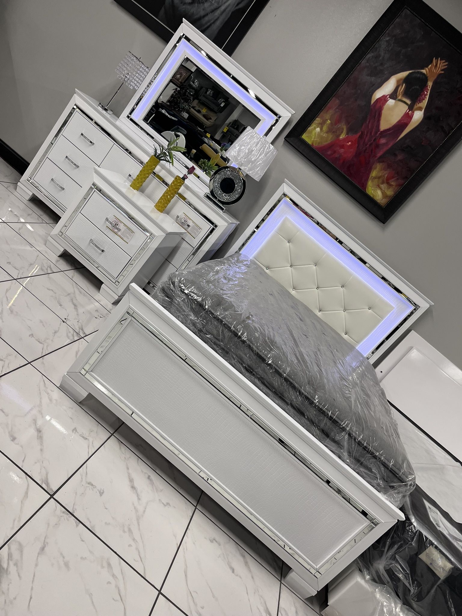 4pc Queen Bedroom Set 🔥 Take It Home With Only $50 Down