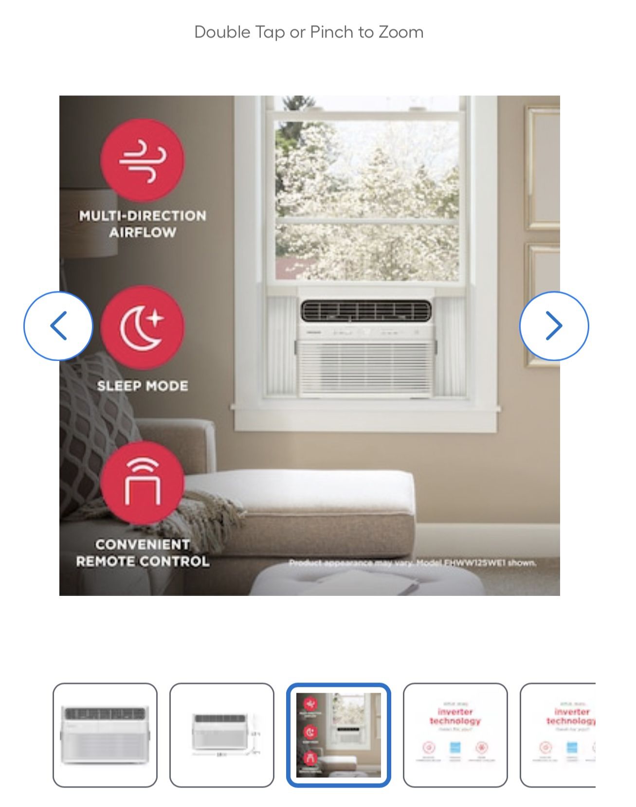 Medium Room Window 💜Air Conditioner , Remote Included ( 115-Volt , 8000-BTU )