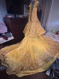 Gold/yellow Quincenera Dress