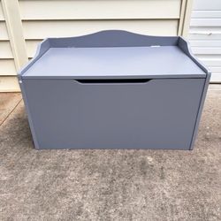 New, Firm, Badger Basket Bench Top Toy Box; Gray