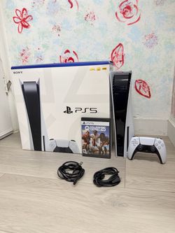 Sony PlayStation 5 - Disc Version - 825GB , Bonus 1 Game ( Very New )