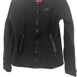 Nike Boys Black Tech Fleece Full Zip Sportswear Sweatshirt No Hoodie Size XS. 