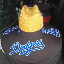 Los Angeles Dodgers Straw Hat Sombrero Cap Beach Festival Pool Summer Sports tools Lawn Party Gorra 