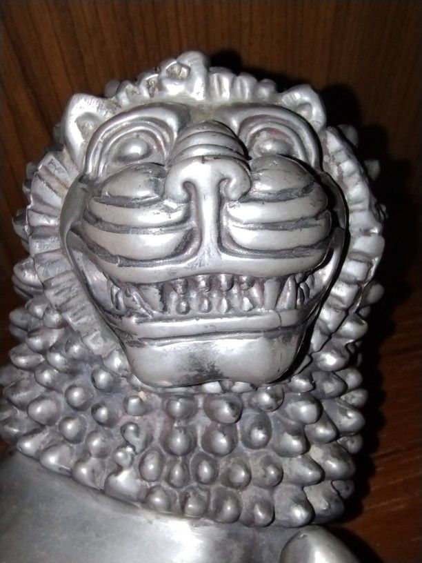 Antique Anna Petrus Pewter Lion Extremely Rare