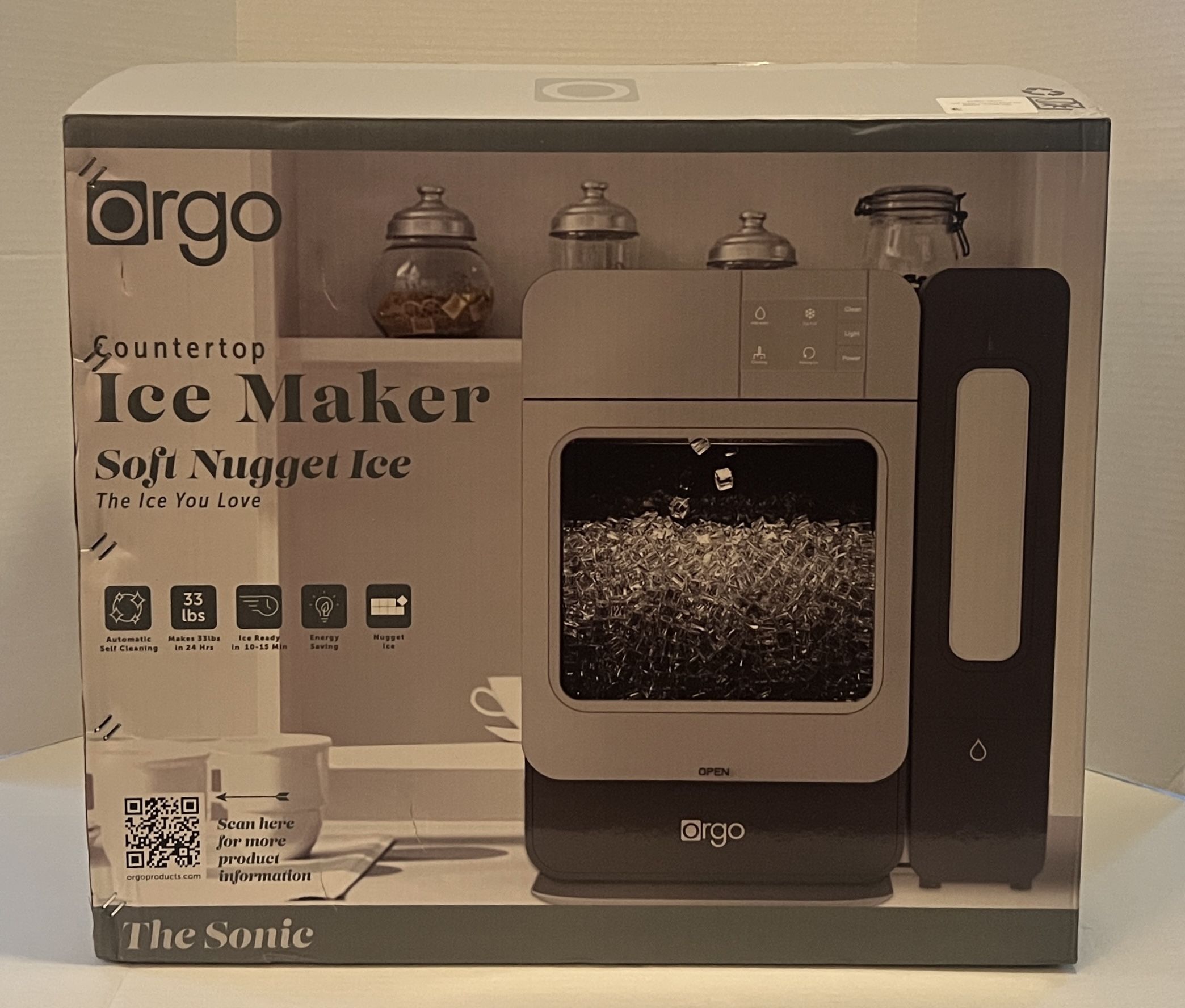 Orgo Products RGS3506 The Sonic Countertop Ice Maker, Nugget Ice Types, Charcoal