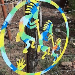 Kokopelli Metal Sign Yard Decor 