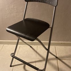 IKEA FRANKLIN Bar Stool Chair with backrest foldable counter height black