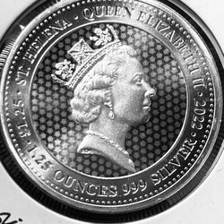 2022 Queen Elizabeth 1.25 Troy Oz .999 Silver Round St. Helena Cash Only