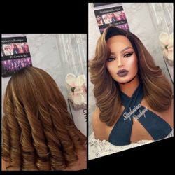 Human Hair Blended Lace Front Wig 