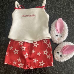 American Girl Doll Red Star Short Pj Set