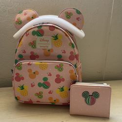 Loungefly Disney Mickey Mouse Fruit Mini Backpack With Wallet