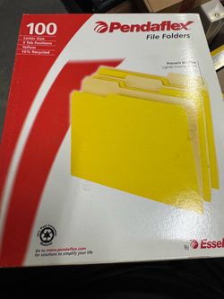 Pendaflex Yellow File Folders Letter Size
