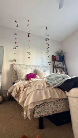 Floral Queen Bed
