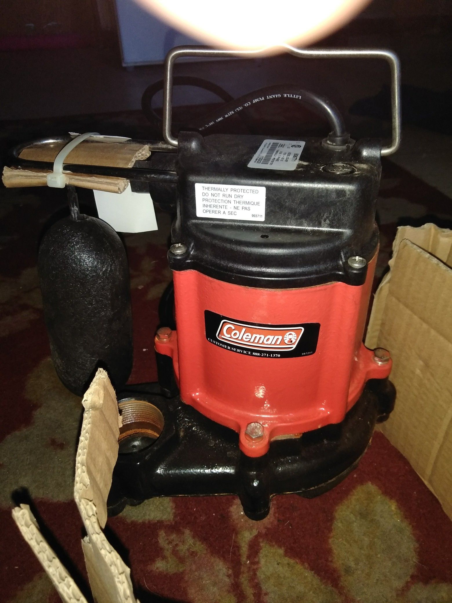 Coleman sump pump