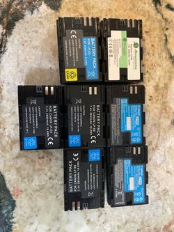 7 old canon batteries