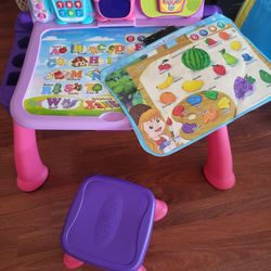 VTech Touch And Learn Activity Desk Deluxe Pink