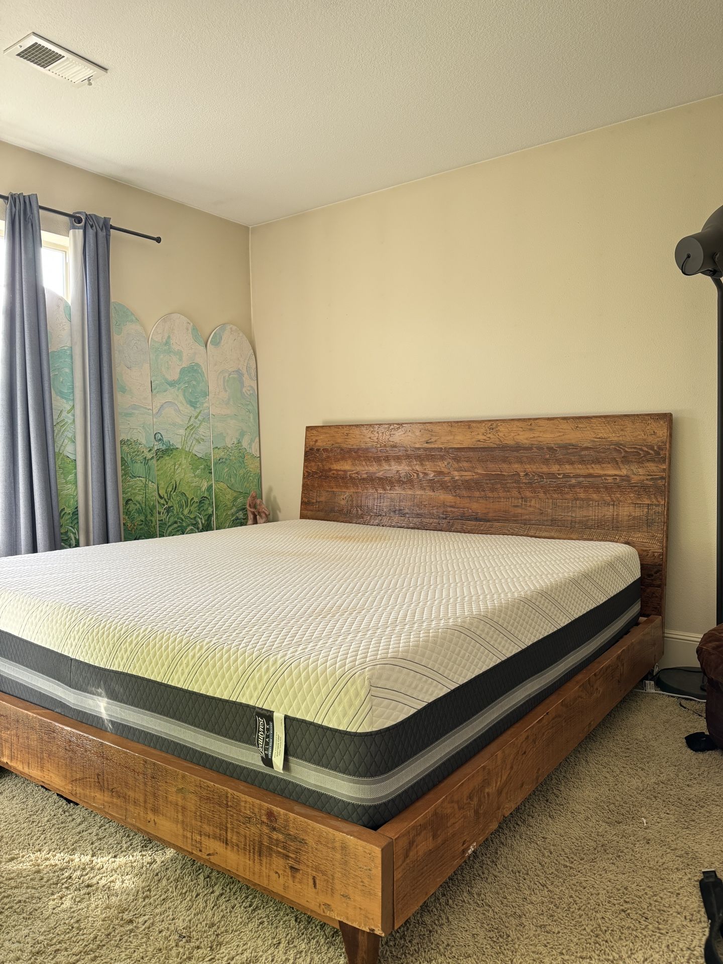 King Size Bed Frame 76” x 80” Wood