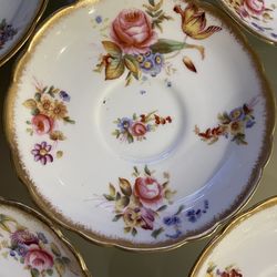 Hammersley & Co Dresden Sprays Set of 5 Saucers