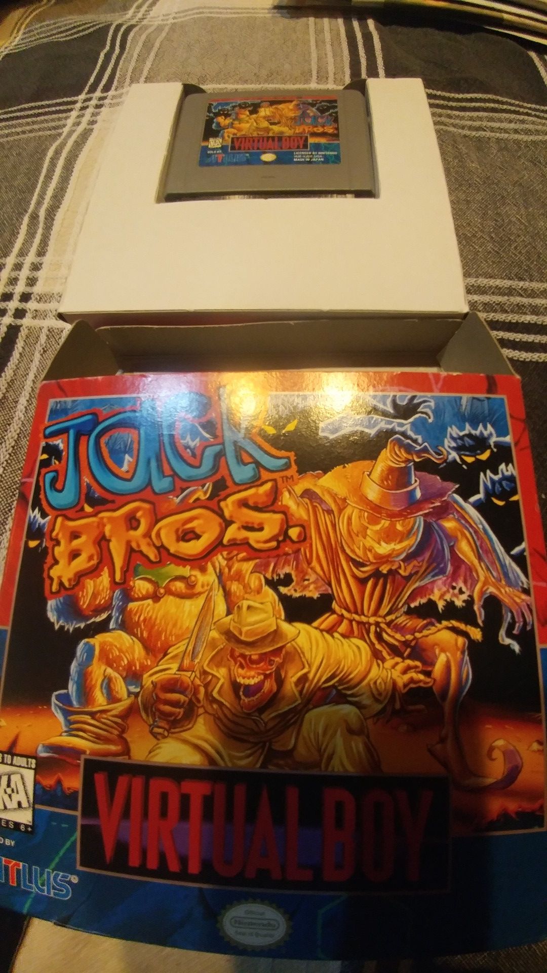 Jack Bros. Virtual Boy - Game, Box, and Inserts