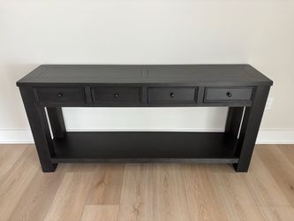 64” Console Table distressed black