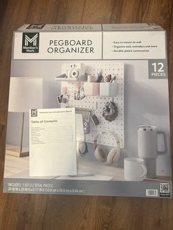 peg board organizer