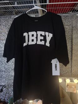 Obey Black Graphic T-Shirt Size 2xl