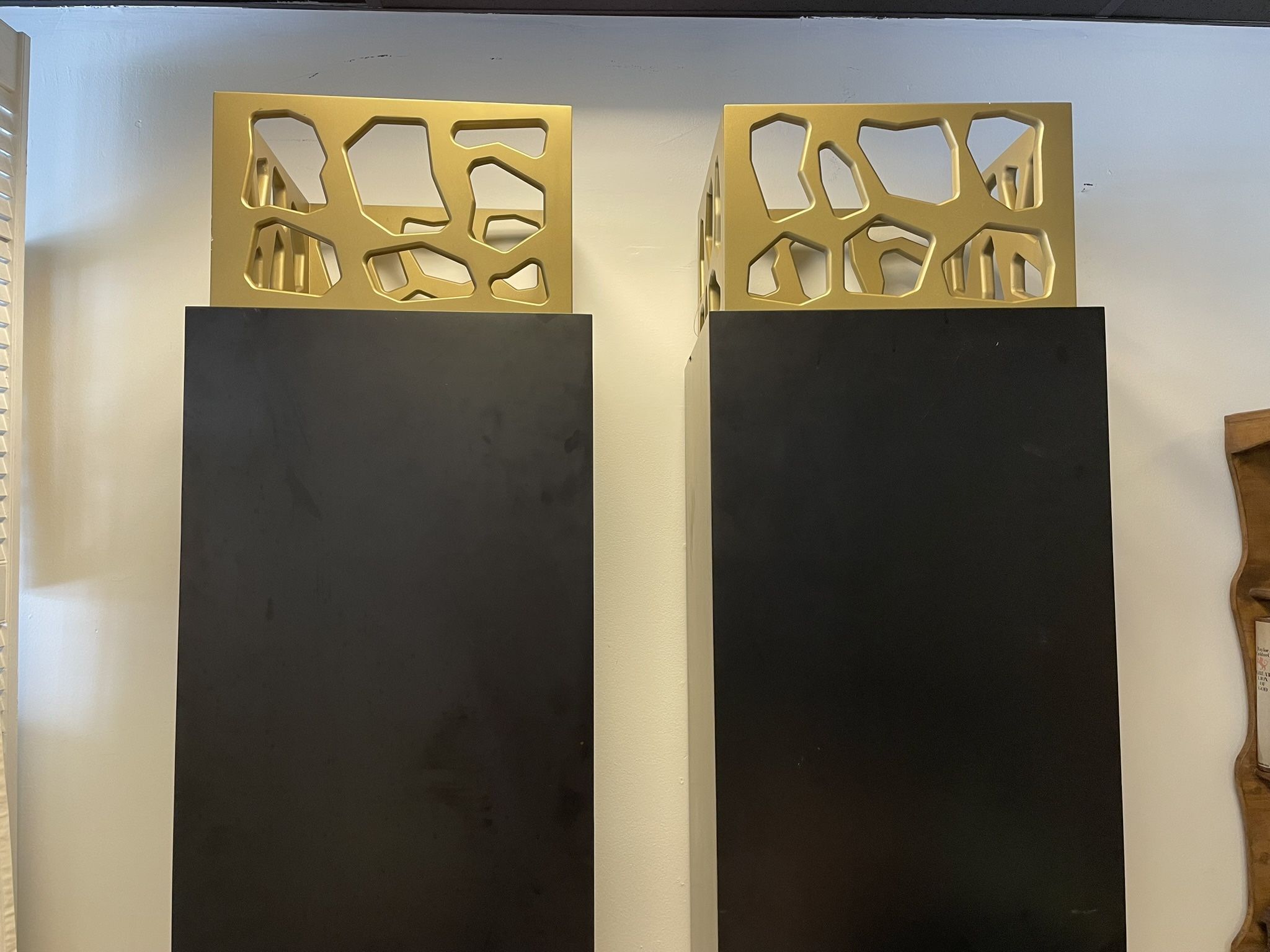 Tall Decorative Columns Black And Gold