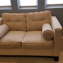 Beige Loveseat Couch