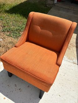 Orange Upholstered Armchair (group of 3 -150 or individual-50)