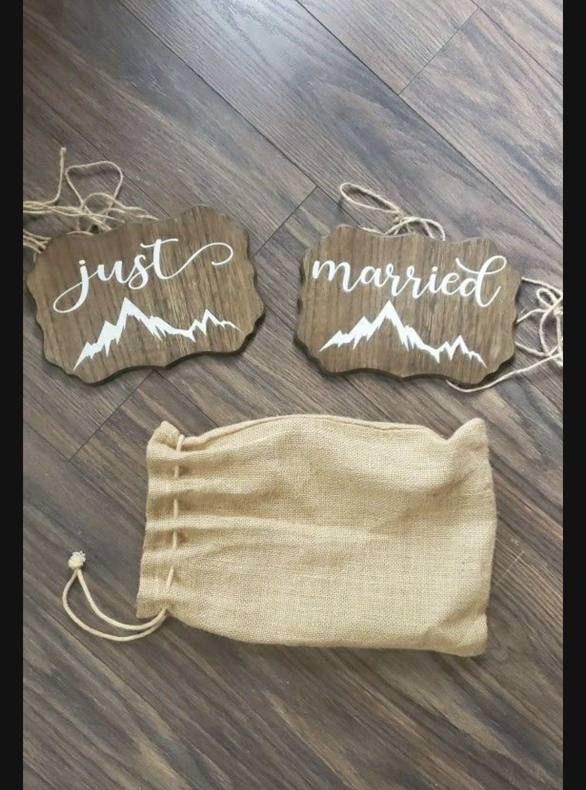 Just Married Sign Wood