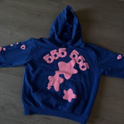 Blue beluga sp5der hoodie