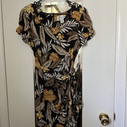 Tropical Tie Wrap Dress