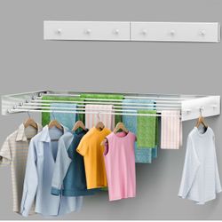 Foldable Wall Mounted Drying Rack 40 inch - Easy to Install Hanging Rack for Laundry Room - Space Saving Design with 66-lb Capacity - Perfect Drying R