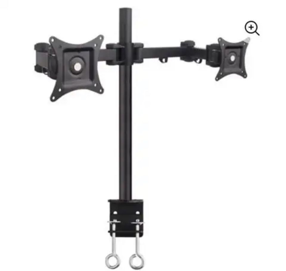 SIIG Articulating Dual Monitor Desk Mount-13" to 27" Adjustable-22lb Load Capacity-VESA Compatible