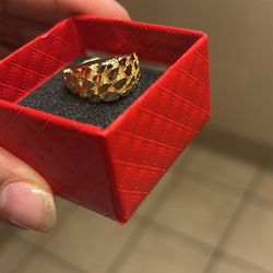 size 7 14k nugget ring