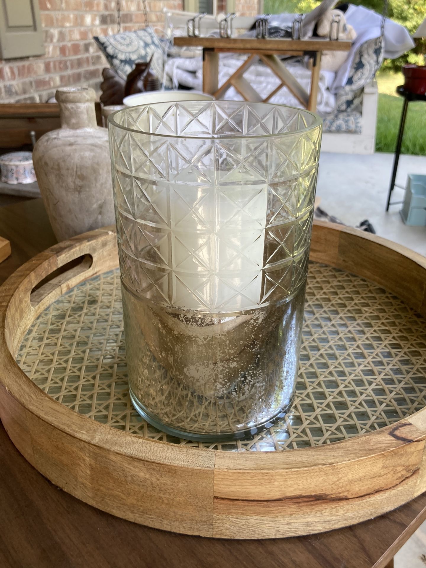 Glass Candle Holder Vase