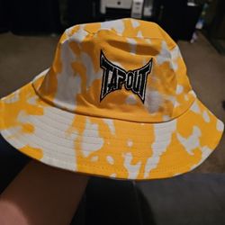 Tapout Embroidered Tie-Dye Bucket Hat Men's OSFM NWT - Yellow