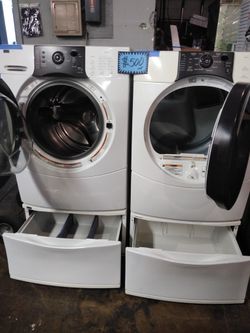 KENMORE front load washer and dryer set working perfectly with 4 months warranty
