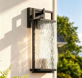 Modern Black Outdoor Wall Lantern Sconce